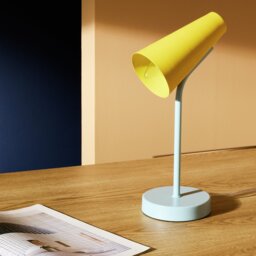 Habitat Rafi Metal Desk Lamp - Yellow & Blue - thumbnail 2