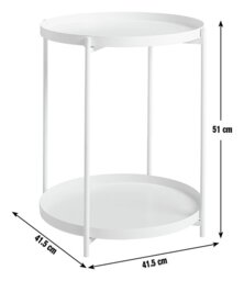 Habitat Rex Side Table - White - thumbnail 2