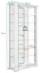 Argos Home Stella 2 Door Mirrored Display Cabinet - Black - thumbnail 2