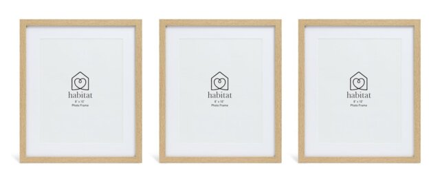 Habitat Oak Effect Wooden 3 Pack Picture Frame - Mixed Size - image 1