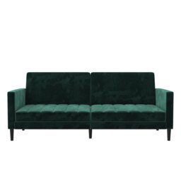 Dorel Liam Velvet Clic Clac Sofa Bed - Green - thumbnail 2