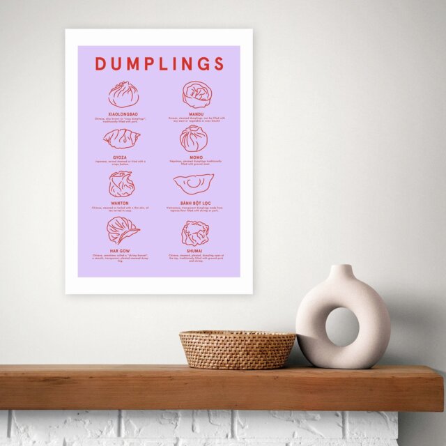 East End Prints Dumplings Menu Art Print - A2 - image 1