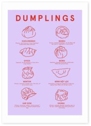 East End Prints Dumplings Menu Art Print - A2 - thumbnail 2