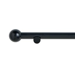 Argos Home Extendable Metal Matte Black Door Curtain Pole - 62-100cm - thumbnail 2