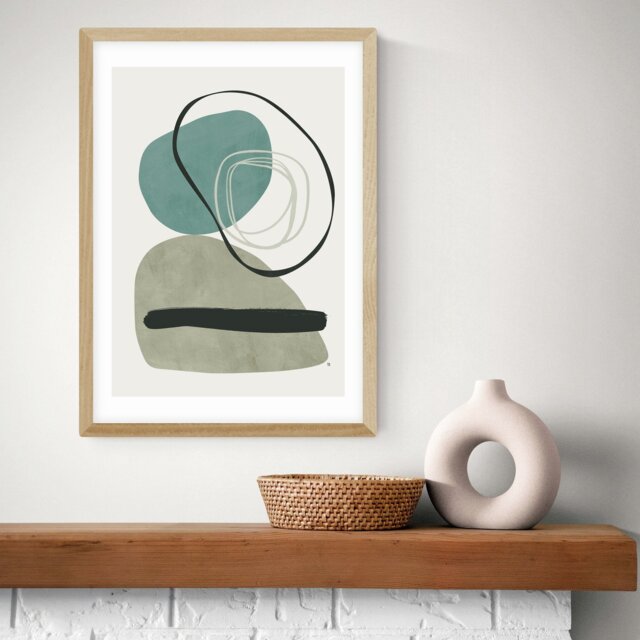 East End Prints Calo Oak Frame Art Print - A3 - image 1