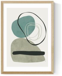 East End Prints Calo Oak Frame Art Print - A3 - thumbnail 2