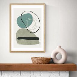East End Prints Calo Oak Frame Art Print - A3 - thumbnail 1