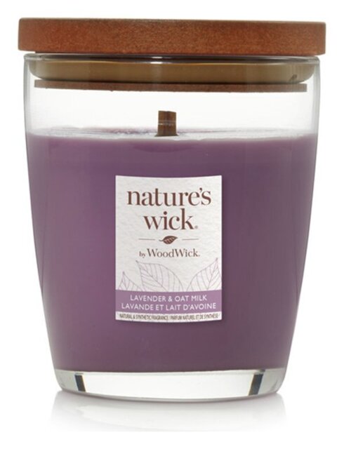 Nature's Wick Singlewick Candle - Lavender & Oat Milk - image 1