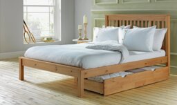 Argos Home Aspley Small Double Wooden Bed Frame - Oak Stain - thumbnail 2