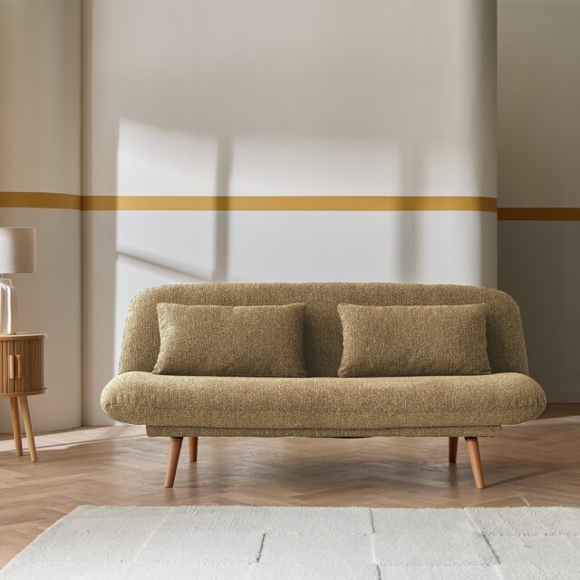Habitat Bean Fabric Clic Clac Sofa Bed - Mustard - image 1