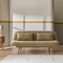 Habitat Bean Fabric Clic Clac Sofa Bed - Mustard