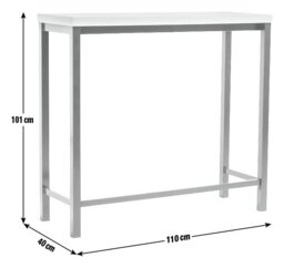 Habitat Zayn Metal 2 Seater Bar Table - Black & Birch - thumbnail 2