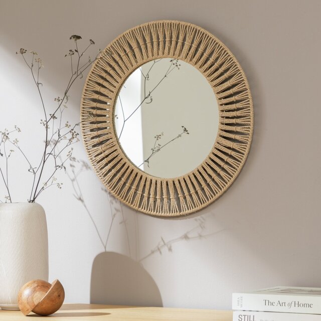 Habitat Rope Round Wall Mirror - 50x50cm - image 1