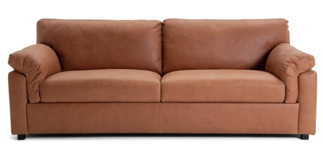 Habitat Florence Leather 4 Seater Sofa - Tan - image 1