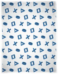 PlayStation Levels Fleece Throw - Blue & White - 150x100cm