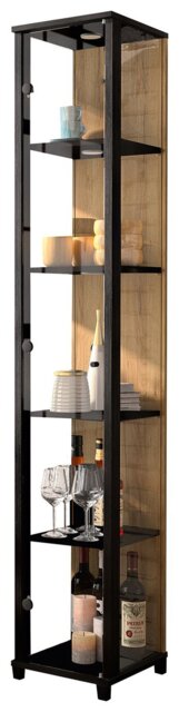 Argos Home Optima Narrow Display Cabinet with Light- Natural - image 1