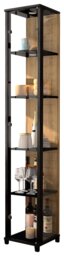 Argos Home Optima Narrow Display Cabinet with Light- Natural - thumbnail 1