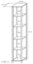 Argos Home Optima Narrow Display Cabinet with Light- Natural - thumbnail 2