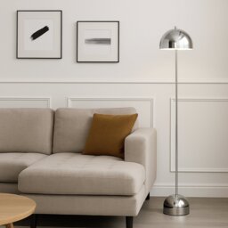 Searchlight Mushroom Port LED Floor Lamp - Chrome - thumbnail 1