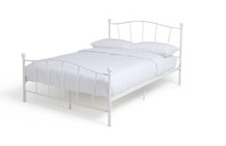 Argos Home Fleur Double Metal Bed Frame - White - thumbnail 1