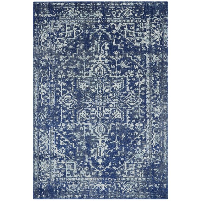 Asiatic Nova Classic Medallion Blue Cut Pile Rug - 160x230cm - image 1