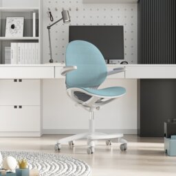 Habitat Mesh Kids Swivel Chair - Blue - thumbnail 1
