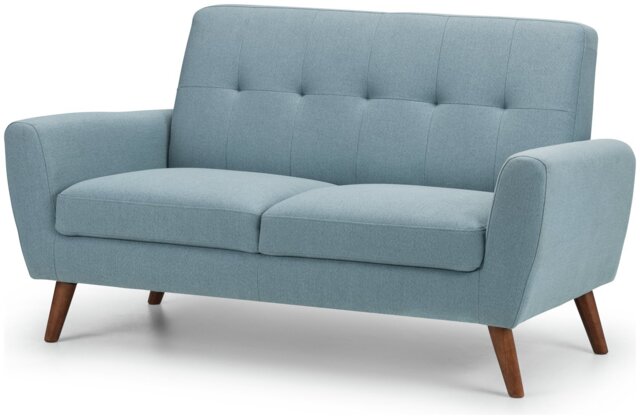 Julian Bowen Monza Fabric 2 Seater Sofa - Blue - image 1