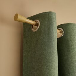 Argos Home Extendable Metal Trumpet Oak Curtain Pole - 120 - 210cm - thumbnail 2