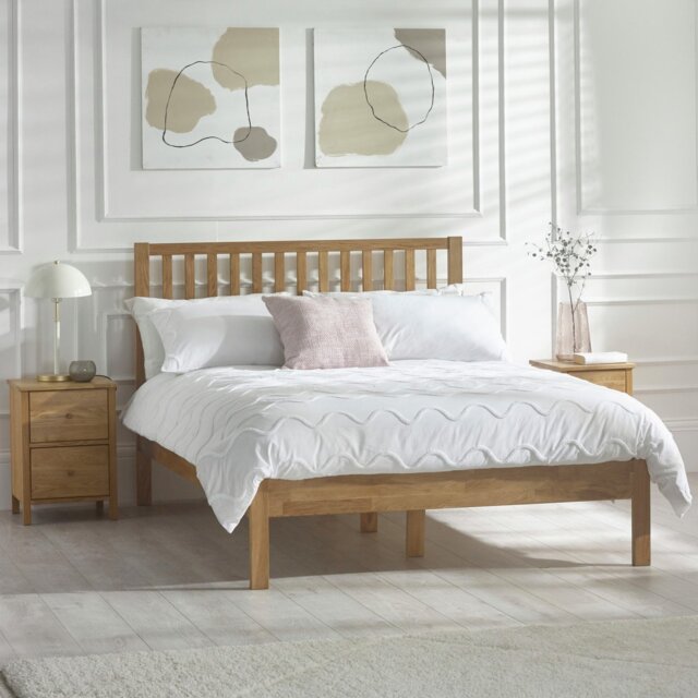 Julian Bowen Coxmoor Double Wooden Bed - Oak - image 1