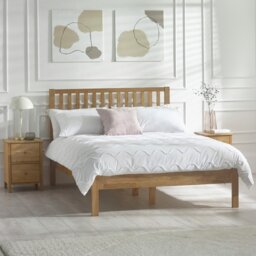 Julian Bowen Coxmoor Double Wooden Bed - Oak - thumbnail 1