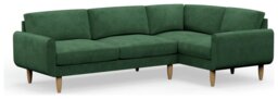 Hutch Slim Reversible Round Arm 5 Seater Sofa - Sage Green - thumbnail 1
