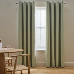 Habitat Blackout Eyelet Curtains - Sage Green - 117x183cm
