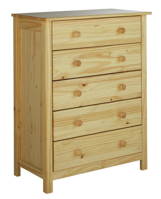 Argos Home Scandinavia 5 Drawer Chest - Pine - image 1