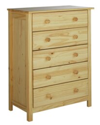 Argos Home Scandinavia 5 Drawer Chest - Pine - thumbnail 1