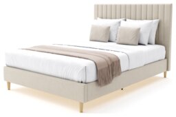 XR Living Maisie Double Fabric Bed Frame - Natural Stone - thumbnail 2