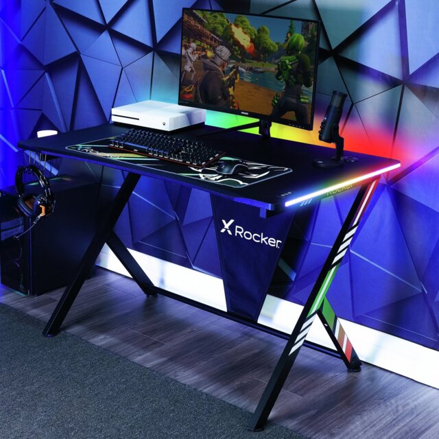 X Rocker Arteon RGB App Controlled LED Gaming Desk - image 1