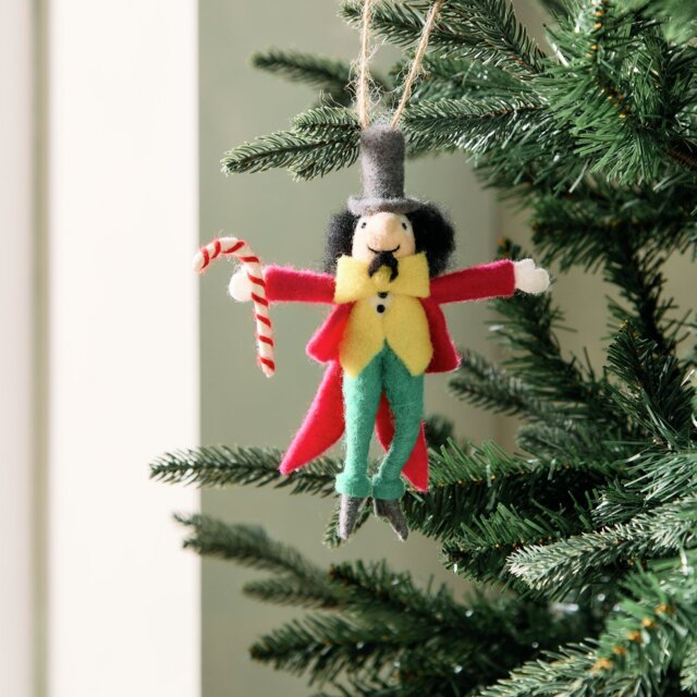 Habitat Single Felt Willy Wonka Hanging Christmas Ornament - image 1