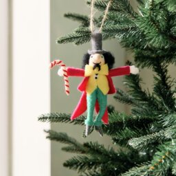 Habitat Single Felt Willy Wonka Hanging Christmas Ornament - thumbnail 1