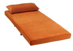Habitat Roma Single Velvet Chairbed - Orange - thumbnail 2
