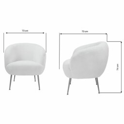GFW Ada Boucle Teddy Accent Chair - Cream - thumbnail 2