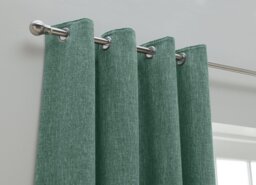 Habitat Thermal Blackout Linen Look Eyelet Curtains - Forest Green - 168x229cm