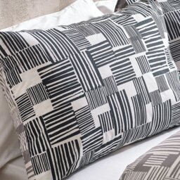 Catherine Lansfield Blocks Black & White Bedding Set- Single - thumbnail 2