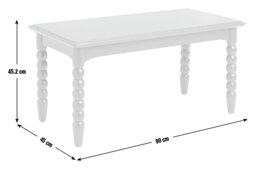 Habitat Blaire Bobbin Coffee Table - Navy - thumbnail 2