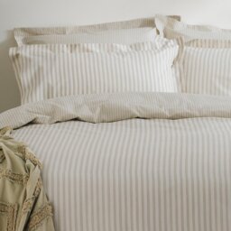 Yard Hebden Cotton Stripe Natural Bedding Set - King Size - thumbnail 2
