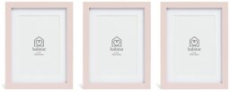 Habitat Pink Wooden 3 Pk Picture Frames - Mixed Sizes - thumbnail 2