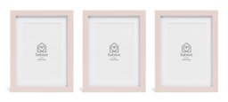 Habitat Pink Wooden 3 Pk Picture Frames - Mixed Sizes