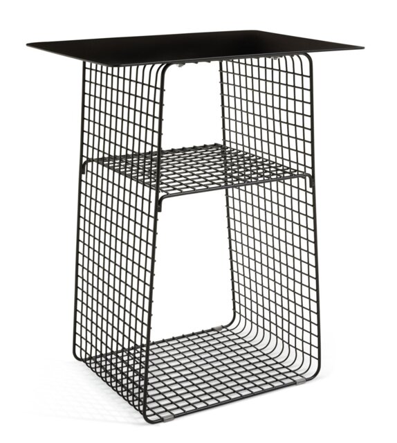 Habitat Cal Metal Bedside Table - Black - image 1