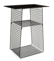 Habitat Cal Metal Bedside Table - Black - thumbnail 1
