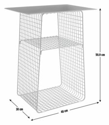 Habitat Cal Metal Bedside Table - Black - thumbnail 2