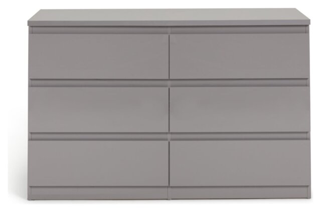 Argos Home Jenson 6 Drawer Chest - Grey Gloss - image 1